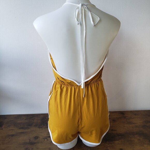 Sweaty Rocks Women's Halter Sleeveless Short Jumpsuit Rompers Backless Playsuit - Picture 4 of 15
